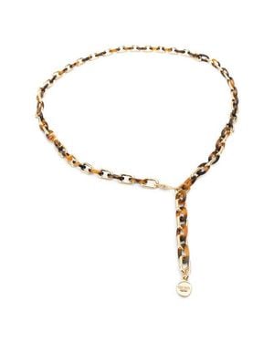 Kate Spade Tortoiseshell & Chain Link Belt - White