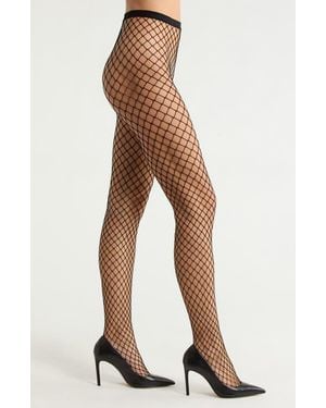 Nordstrom Assorted 2-Pack Whalenet & Opaque Tights - Natural