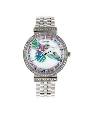Bertha Emily Mother-Of-Pearl Bracelet Watch - Metallic