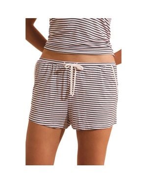 Etam Vicky Striped Sleep Shorts - Blue
