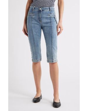 Steve Madden Delray Seam Capri Jeans - Blue
