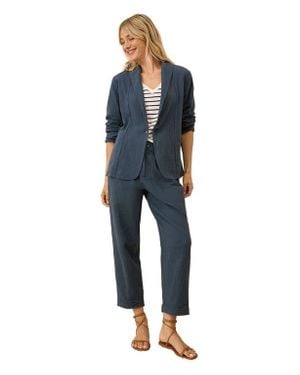 Pact Organic Cotton Coastal Double Gauze Lined Easy Jacket - Blue