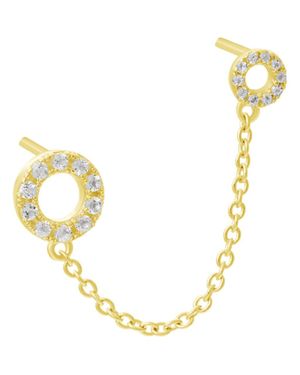 Lucy Quartermaine Halo Double Post Earring - Metallic
