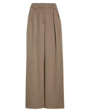 Reiss Poppie Pleat Front Wide Leg Pants - Natural