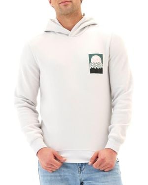 Threads For Thought Squiggle Sunset Mineral Wash Hoodie - White