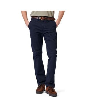 aubi Witham Straight Leg Stretch Chino Pants - Blue