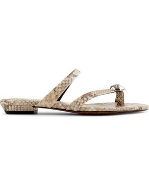 Madewell The Mila Organic Hardware Flip Flop - Metallic