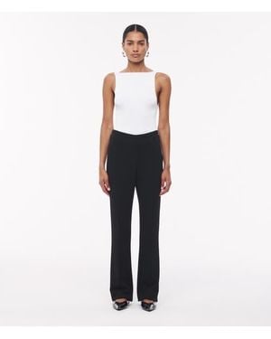 Another Tomorrow Relaxed Fit Viscose Jersey Pants - White