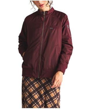 Members Only Satin Bomber Jacket - Purple