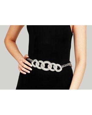 Judith Leiber Fancy Curb Link Belt - Black