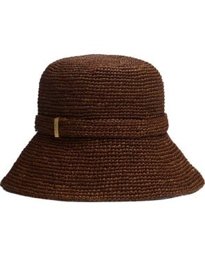 Rag & Bone Lela Packable Straw Bucket Hat - Brown