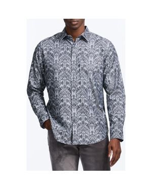 Robert Graham Highland Classic Fit Stretch Cotton Button-Up Shirt - Blue