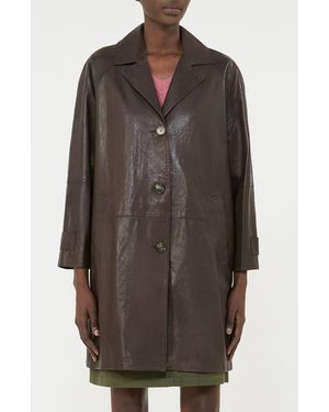 Weekend by Maxmara Camino Leather Trench Coat - Brown