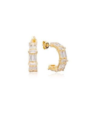 Mazin Jewels Eclat Hoops - Metallic