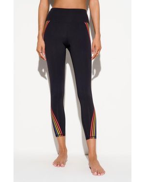 Spiritual Gangster Prism Stripe High Waist Lotus Leggings - Blue