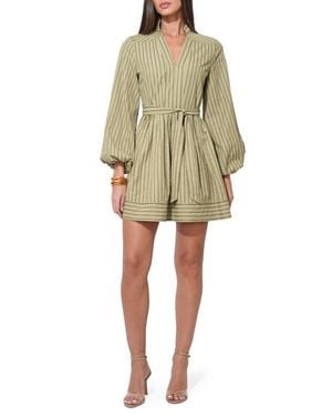 Adelyn Rae Marnie Stripe Minidress - Natural