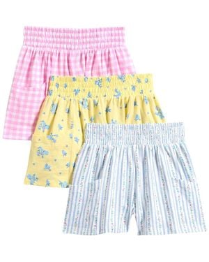 Next Kids' Assorted 3-Pack Cotton Shorts - Blue