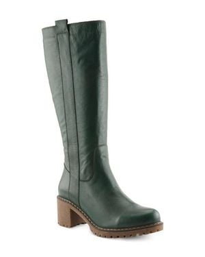 Spring Step Stormi Leather Knee High Boot - Green