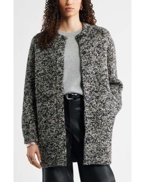 Nordstrom Marled Bouclé Sweater Coat - Gray
