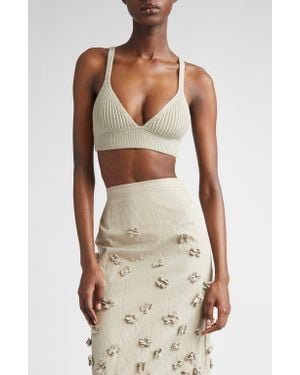 Michael Kors Cashmere Rib Bra - Natural