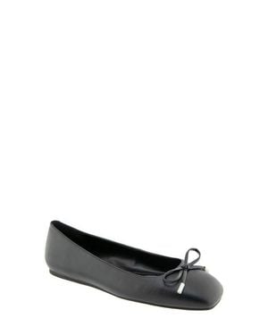 BCBGMAXAZRIA Hartly Bow Ballet Flat - White