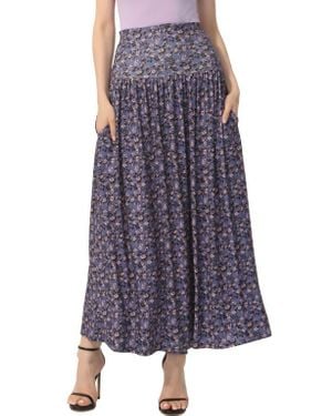 Kimi + Kai Tiered Maxi Skirt - Purple