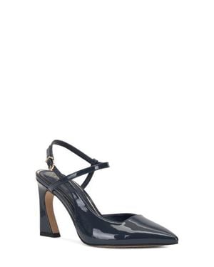 Vince Camuto Bevarin Leather Pointed Toe Pump - Blue