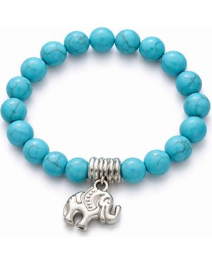 Donatello Gian Elephant Beaded Bracelet - Blue