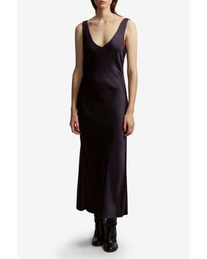 Marina Moscone Cowl Back Satin Slipdress - Blue