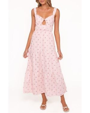 Petal & Pup Kendra Floral Keyhole Maxi Dress - Pink