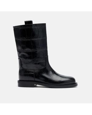 MARC NOLAN Blair Mid-Calf Riding Boots - Black