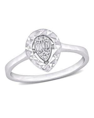 Julianna B Diamond Teardrop Cluster Ring 14K - White