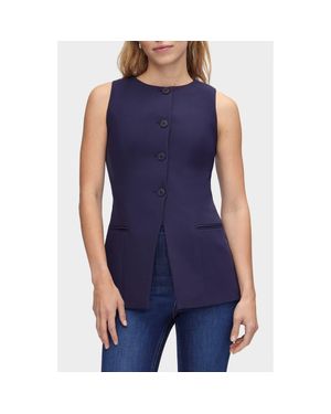 ALIGNE Leo Collarless Vest - Blue
