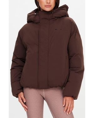 The Upside Mercer Hooded Puffer Jacket - Brown