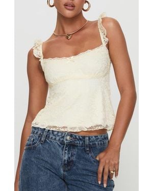 Princess Polly Madaline Lace Babydoll Tank - White