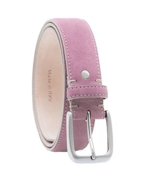 Ghurka Handcrafted Genuine Suede Leather Belt - Pink
