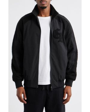 Criminal Damage High Pile Fleece Track Jacket - Black