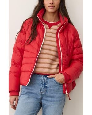 Marine Layer Sunbeam Puffer Jacket - Red