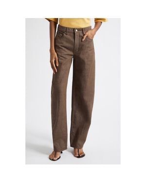 OSSOU Rider Low Rise Barrel Leg Jeans - Brown