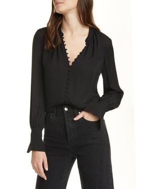 Joie Tariana Silk Blouse - Black