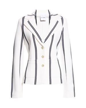 St. John Carter Stripe Roma Crepe Knit Jacket - Multicolor