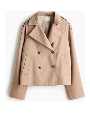 H&M Short Trench Coat - Natural