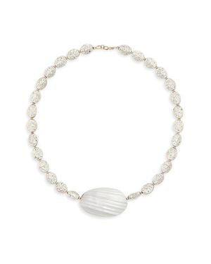 Isshi Moonphase Beaded Necklace - White