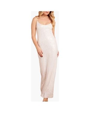 Needle & Thread Yvonne Sequin Cami Gown - White