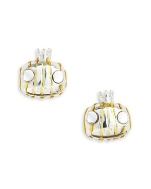 Collina Strada Frog Prince Stud Earrings - Metallic