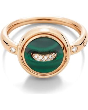 Pomellato Pom Pom Dot Malachite & Mother Of Pearl Ring - Green