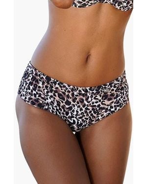 Lascana Print Mid Rise Bikini Bottom - Black