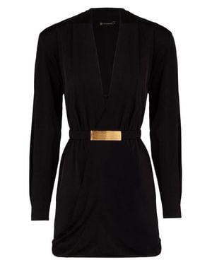 ViX Rosana Long Sleeve Cover-Up Minidress - Black