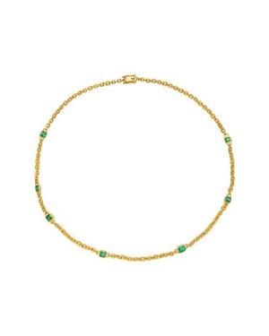 DARIUS Emerald Fairy Chain Necklace - White