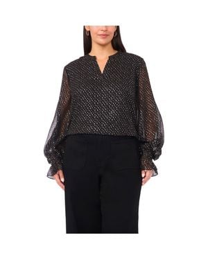 Vince Camuto Metallic Top - Black